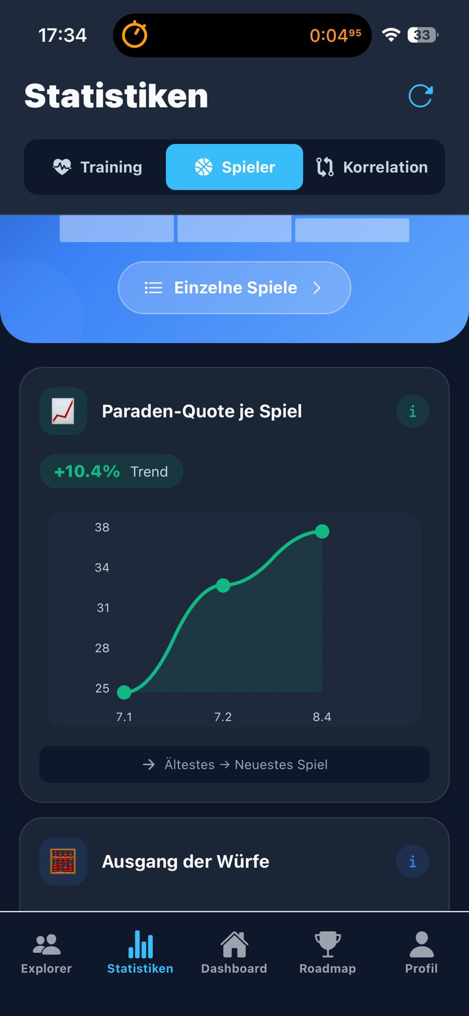 Dein Fortschritt — Spiel für Spiel besser werden