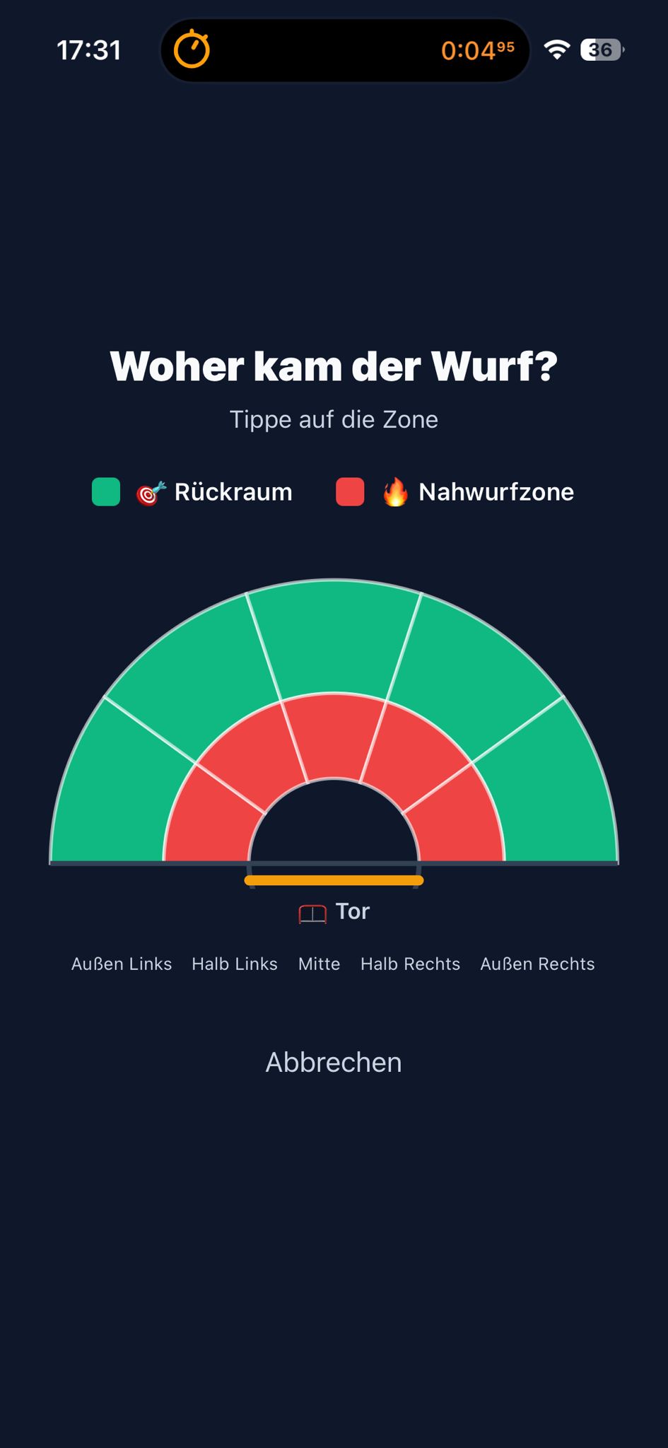 Zonen-Analyse — Woher kam der Wurf?